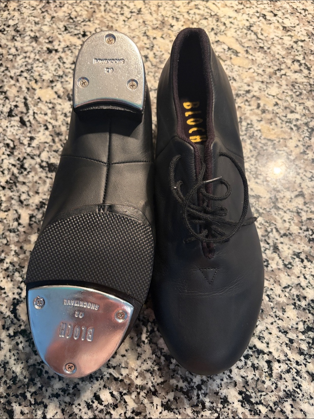 Bloch Black Leather Women’s Tap Oxfords with Metal Taps